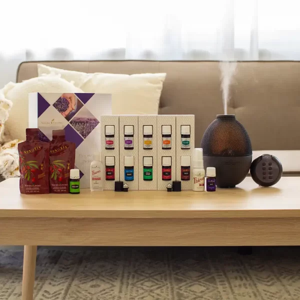 Rainstone Diffuser Starter Bundle Young Living in home