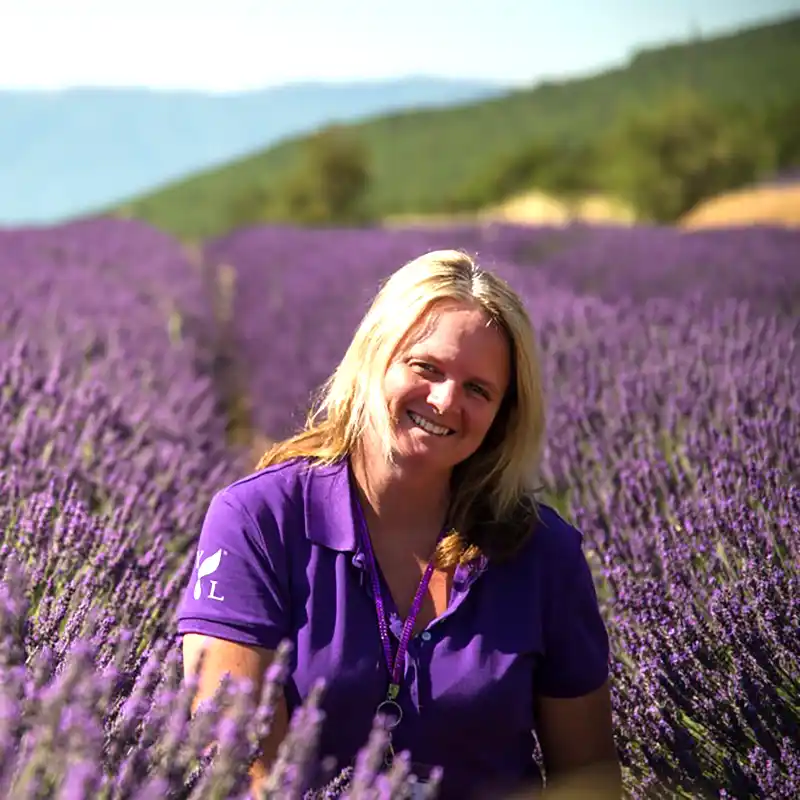 why essential oils 3 kim in young living lavender field